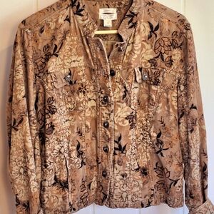 Christopher & Banks Tan Corduroy Jacket Classic Size M Very Good Condition